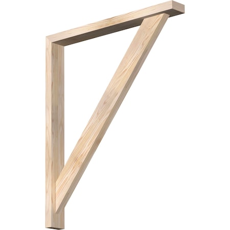 Ekena Millwork Traditional Craftsman Smooth Bracket w/ Offset Brace, Douglas Fir, 3 1/2"W x 30"D x 36"H BKT0402X30X36TRA04SDF
